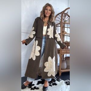 MOONSHADOW OVERSIZED
DUSTER JACKET, DISTRESSED BROWN🌟